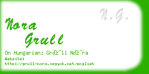 nora grull business card